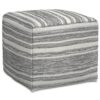 Carina - Square Woven Pouf - Black White - Image 9