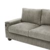Modern 4 Seater Corduroy Sofa Couch With USB Ports, Hidden Storage Arms, And Flip Top Cup Holders - Brown - Brown - Image 18