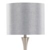 Lenuxe - Contemporary Table Lamp Built In USB Port (Set of 2) - Nickel / Gray - Image 4
