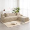 Cloud - Sectional Sofa Upholstered Couch Free Combined Sofa - Light Coffee - Image 10