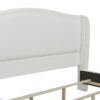 Carmen - King Upholstered Wingback Panel Bed Frame - Antique White - Image 9