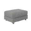 Plush Corduroy 4 Seat Sofa, Modern Comfy Upholstered Sofa Cloud Couch, Deep Seat Couches With Soft Pillows And 3 Ottomans, Convertible Sofa Lounge Chair, For Living Room, Apartment, Office - Gray - Image 17