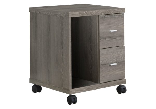 Office, File Cabinet, Printer Cart, Rolling File Cabinet, Mobile, Storage, Contemporary & Modern - Taupe