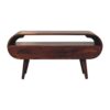 Circular TV Stand - Chestnut - Image 5