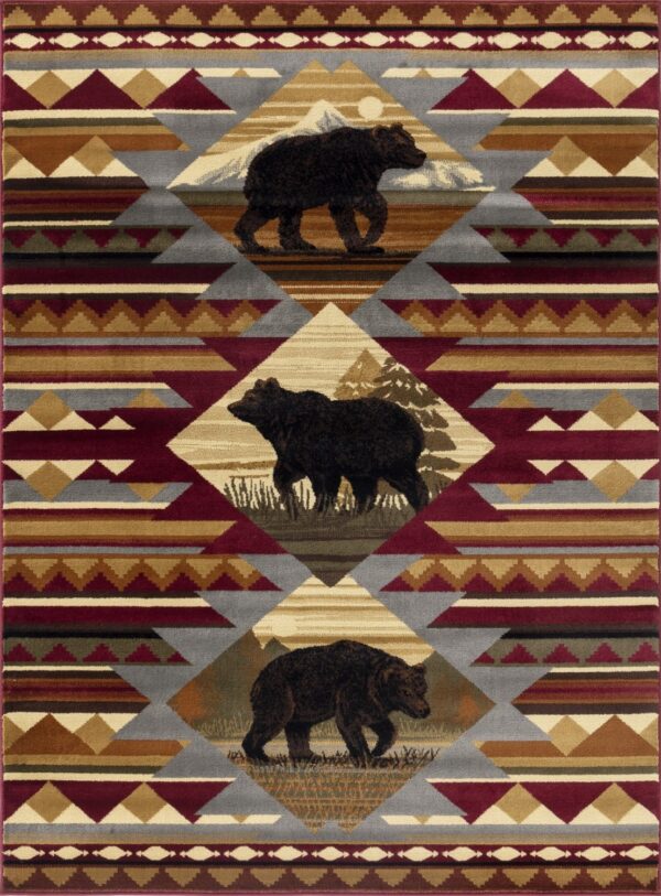 Nature's Nest - 2' X 3' Lodge Area Rug - Multi, Polyester