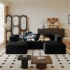 Modular Sectional Couches With Deep Seat For Living Room - Black - Image 8