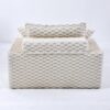 Harbor - Comfortable Luxury Sofa Turtle Fleece Fabric - White - Image 13