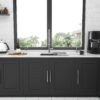 Kitchen Sink 15" X 17" X 10" Single Bowl 16 Gauge Undermount - Gunmetal Black - Image 5
