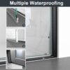 Semi Frameless Circular Pivot Shower Door With 1 / 4" Sgcc Tempered Glass - Matte Black - Image 12