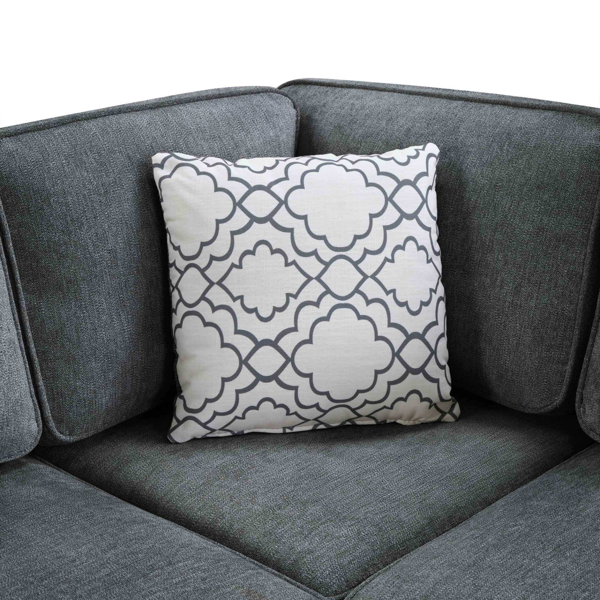 Convertible Sectional Sofa Bed Shaped Sofa With Dual Pull Out Sleepers, Flip Top Table, USB Ports, Cup Holder & Storage - Dark Gray - Image 13