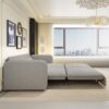 King Size Sleeper Sofa Bed, Pull Out Sofa Bed, 3 In 1 Convertible Sleeper Sofa, 3 Seat Couch With 2 Lumbar Pillows For Living Room - Light Gray - Image 7