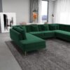 Brooke - U Shape Corner Sofa - Green - Image 7