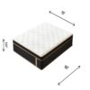 10" Queen Plush Hybrid Mattress With Gel Memory Foam, Individual Pocket Spring Motion Isolation Edge Support - White / Black - Image 3