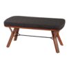 Folia - Mid-Century Modern Bench - Walnut / Charcoal - Image 3