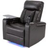 Power Recliner With Storage Arms, Cupholders, Swivel Tray Table And Cell Phone Stand - Brown - Image 11