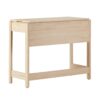 Transitional Reeded Lift Top Desk With Drawer - Oak - Image 3