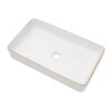 Rectangular Bathroom Vessel Sink - White - Image 8