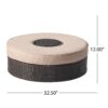 Modern Madras Ottoman With Ice Bucket Rattan, Iron, Waterproof Fabric - Brown - Image 3