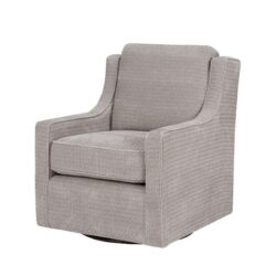 Harris - Swivel Chair With High Density Foam Cushion Metal Swivel Base - Gray