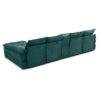 Upholstered U Shaped Sofa With Console And Cupholders Fabric, 6 Seat Sleeper Couch Set With Chaise - Green - Image 6