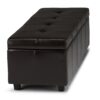 Castleford - Storage Ottoman - Coffee Brown - Image 6