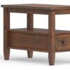 Warm Shaker - Narrow Side Table - Distressed Charcoal Brown - Image 8