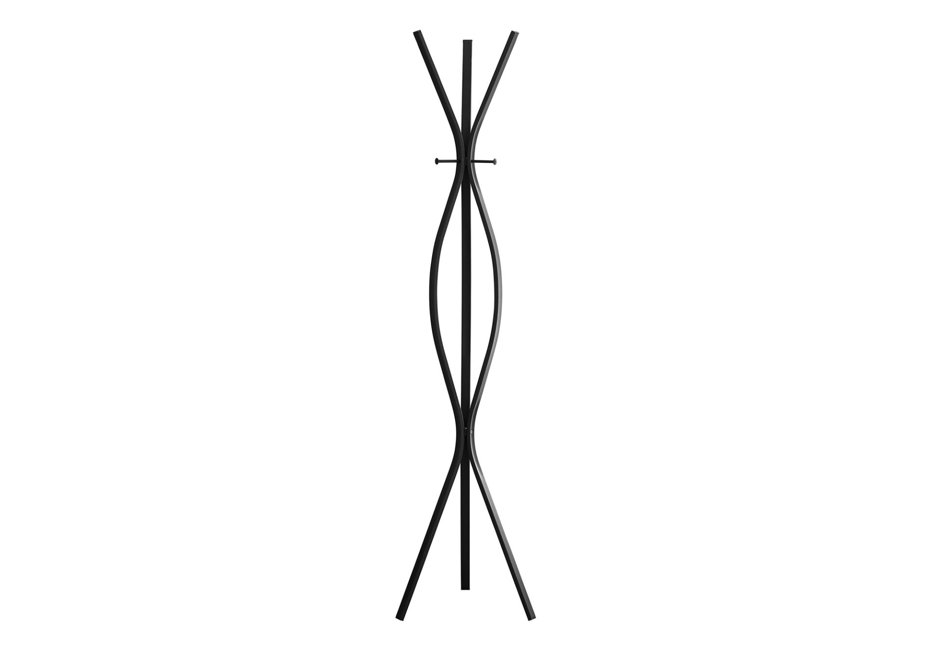 Coat Rack, Hall Tree, Free Standing, 3 Hooks For Entryway, Contemporary & Modern - Black - Image 2