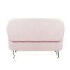 Storage Ottoman Bench For End Of Bed Gold Legs, Modern Gray Faux Fur Entryway Bench Upholstered Padded With Storage For Living Room Bedroom - Pink - Image 14