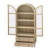 Tall Arched Kitchen Pantry, Modern Farmhouse Wood Kitchen Storage Cabinets, Arched Storage Display Cabinet With Adjustable Shelves, Versatile Cupboard For Kitchen, Dining Room, Living Room - Natural - Image 16