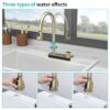 Drop In Waterfall Kitchen Sink With Pull Out Faucet - White - Image 7
