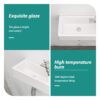 Modern Ceramic Rectangle Wall Mount Bathroom Sink With Single Faucet Hole - White - Image 6