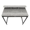 Computer Desk, Home Office, Standing, Storage Shelves, Laptop, Contemporary & Modern - Gray - Image 5