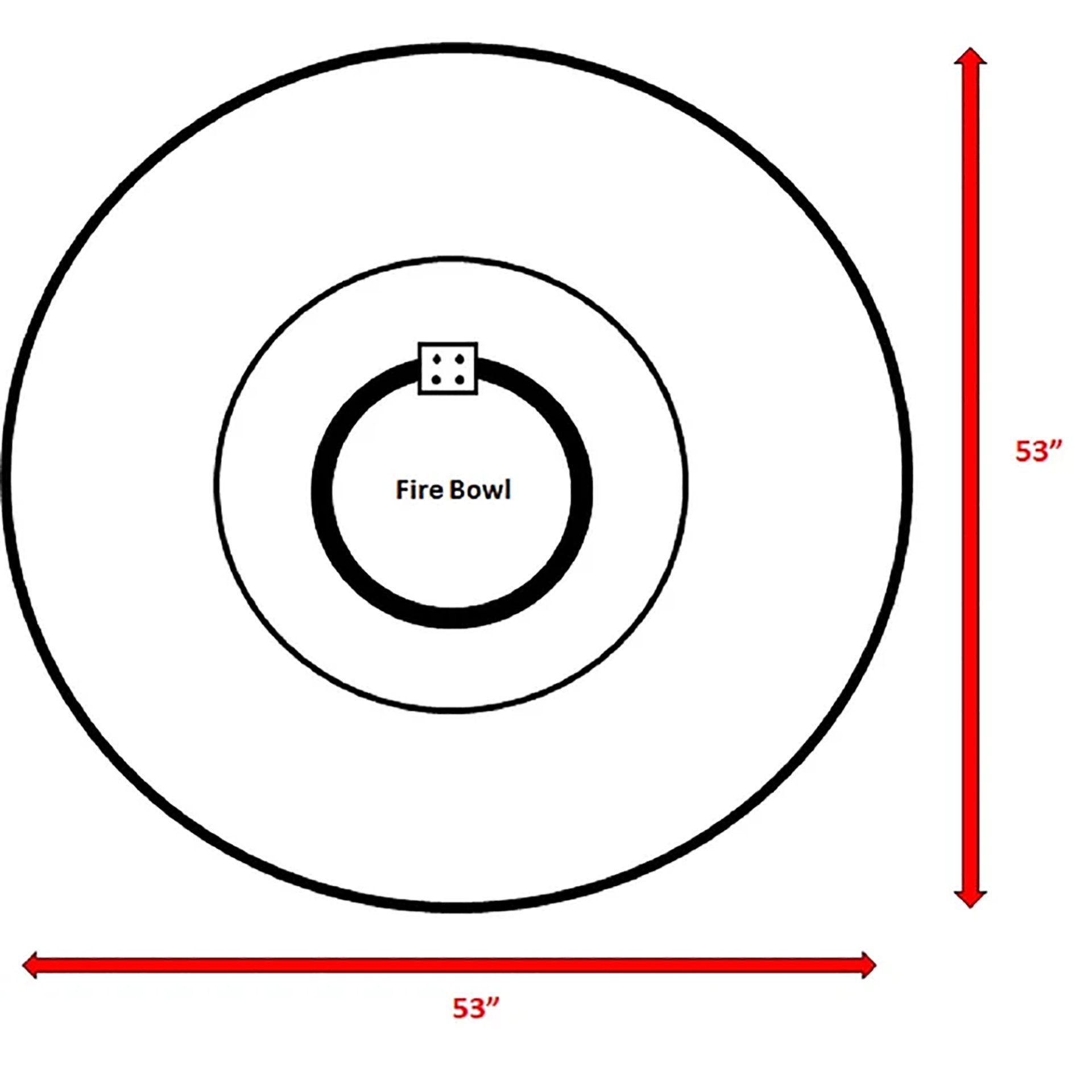 Propane Outdoor Fire Pit Table - Gray - Image 3