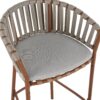 Lodi - Outdoor Matal Rope Barstool, Teak / Beige (Set of 2) - Teak / Beige - Image 12