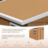 Heavy Duty Storage Shed With Double Doors And Ventilation Weatherproof Outdoor Garden Shed - Brown - Image 4