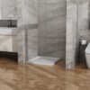 Shower Base, Centered Drain, No Threshold, 5 Layer - White - Image 7