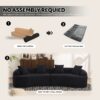Chenille Curved Modular Sectional Sofa With High Density Foam - Black - Image 5