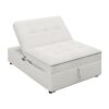 4 In 1 Sofa Bed, Chair Bed, Multi - Function Folding Ottoman Bed With Storage Pocket And USB Port For Small Room Apartment, Living Room, Bedroom, Hallway - White - Image 10