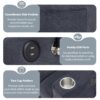 Convertible Sofa Bed Loveseat Sofa With Three USB Ports, Two Side Pockets, Two Cup Holders And 360° swivel Phone Holder For Living Room - Blue Gray - Image 8