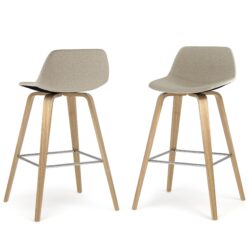 Randolph - Bentwood Upholstered Counter / Bar Height Stool (Set of 2) - Gray