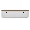 Modern Minimalist TV Stand For TVs Up To 80", Entertainment Center With 3 Drawers And 1 Shelf, Metal Handles And 2 Cabinets For Living Room - White - Image 20