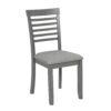 5 Pieces Modern Dining Set, Rectangular Wooden Dining Table With 4 Upholstered Chairs For Kitchen, Dining Room - Gray - Image 11
