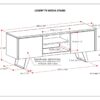 Lowry - TV Media Stand - Oak - Image 11
