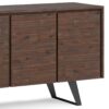 Lowry - Large 4 Door Sideboard Buffet - Distressed Charcoal Brown - Image 7