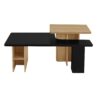Nesting Coffee Tables Farmhouse, Rectangle Coffee Table Living Room Sofa Side Table For Living Room (Set of 2) - Black - Image 5