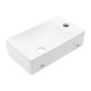 Rectangle Wall Mount Bathroom Sink, Single Faucet Hole - White - Image 8