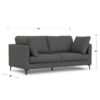 Ava - Mid Century Sofa - Dark Gray - Image 14