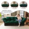 Queen Pull Out Sofa Bed, 3 In 1 Convertible Sleeper Tufted Sofa With 2 Soft Pillows - Green - Image 19