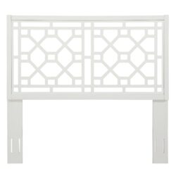 Tabor - Chippendale Headboard Queen / Full Durable Poplar Design - White