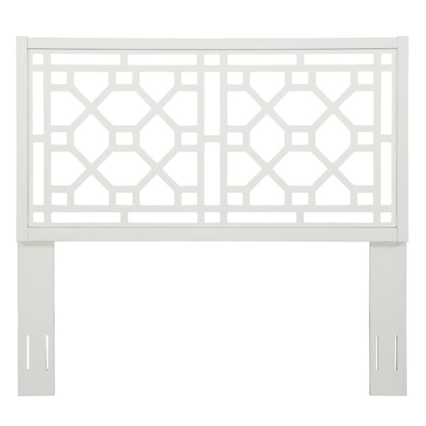 Tabor - Chippendale Headboard Queen / Full Durable Poplar Design - White